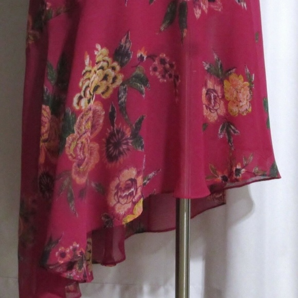 NWT Ladies XHILARATION Fuchsia Tiered Hem Dress S - Picture 3 of 6